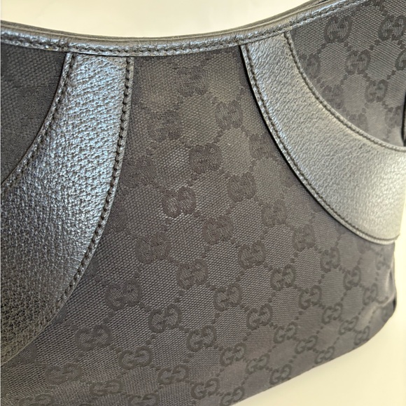 Auth VTG Y2K GUCCI Black Monogram Bag - Picture 3 of 12